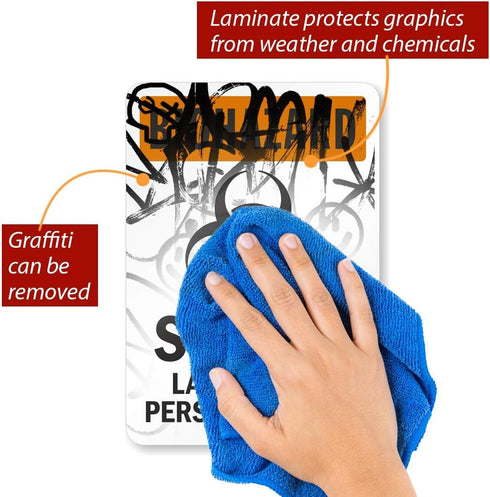 SmartSign S-6810-EU-10 "Biohazard - STOP!!! Laboratory Personnel Only" Label | 7" x 10" Laminated Vinyl...