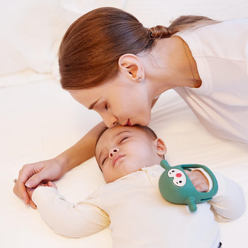 Smily Mia Penguin Buddy Never Drop Silicone Baby Teething Toy for 0-6month nfants, Baby Chew Toys for Sucking Needs, Hand Teether for 3-6Months,Ca...