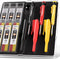 Nicpro 3 Pack Carpenter Pencil with Sharpener & Cap, Mechanical Carpenter Pencils with 39 Refills (Red, Black, Yellow), Deep Hole Marker Construct...
