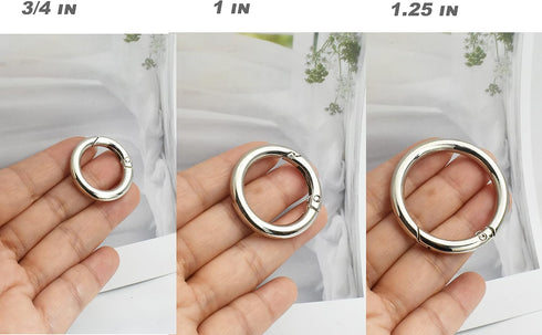 10 pcs 1.25 inch(32mm) Small Round Carabiners Clips Metal Trigger Spring O Rings Snap Hooks DIY Charms Accessory for Keychains Bags Purses Crafts ...