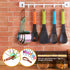9 Pcs Measuring Spoons and Cups Set Stackable Stainless Steel Measuring Cups and Spoons Rainbow with Engraved Measurements for Cooking, Mixing, Ba...