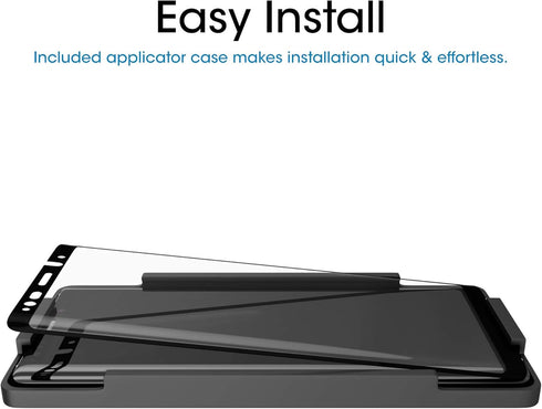 amFilm Screen Protector for Samsung Galaxy Note 9, Full Screen Coverage Screen Protector, 3D Curved Tempered Glass, Dot Matrix with Easy Installat...