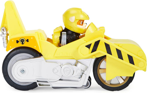 Paw Patrol, Moto Pups Rubble’s Deluxe Pull Back Motorcycle Vehicle with Wheelie Feature and Toy Figure...
