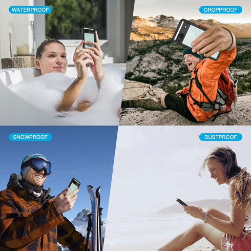 Lanhiem Pixel 6a Case, IP68 Waterproof Dustproof Shockproof Case with Built-in Screen Protector, Full Body Rugged Protective Cover for Google Pixe...