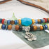 Boho Necklace Woman Tribal Layered Necklace Retro Boho Style Turquoise Necklace Braided Necklace for Woman Retro Fashion Adjustable Hemp Cords Woo...