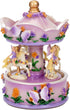 Elanze Designs Purple Floral Fairy Musical Carousel 6 inch Rotating Figurine Plays Tune Carousel Waltz...