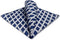 S&W SHLAX&WING Pocket Square for Men Satin Woven Rhombic Checkered Blue Grey for Party Prom...