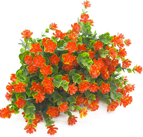 Artificial Flowers, Fake Outdoor UV Resistant Plants Faux Plastic Greenery Shrubs Indoor Outside Hanging Planter Home Kitchen Office Wedding, Gard...