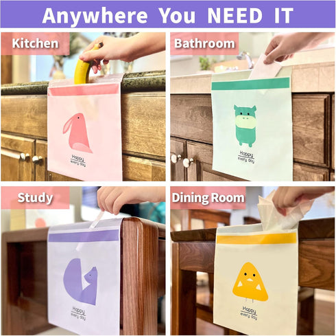 45PCS Car Trash Bag, Vomit Bag, Easy Stick-On Disposable Car trash bags, leak-Proof, Convenient, Can be used in Kitchen, Bathroom, Dining Table, O...