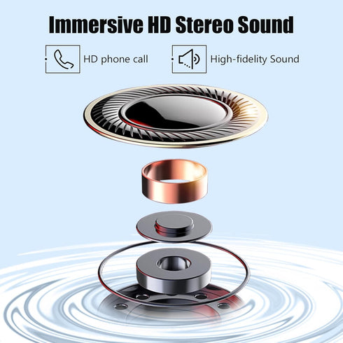 Open Ear Air Conduction Headphones, Bluetooth 5.0 Wireless Running Headphones 10 Hours Playtime HiFi 9D Stereo Sweatproof Sports Headset with Mic ...