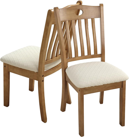 Stretch Jacquard Chair Seat Covers Set of 4, Removable Washable Dining Chair Covers Anti-Dust Dining Room Chair Covers Seat Cushion Slipcovers (4,...
