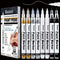 TZARROT White Paint Pen, 8 Pack 0.7mm Acrylic Paint Pens with 2 White 2 Black 2 Gold 2 Silver Permanent Marker for Wood Rock Fabric Metal Plastic ...