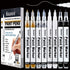 TZARROT White Paint Pen, 8 Pack 0.7mm Acrylic Paint Pens with 2 White 2 Black 2 Gold 2 Silver Permanent Marker for Wood Rock Fabric Metal Plastic ...
