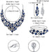 Flyonce Rhinestone Crystal Bridal Jewelry Set for Women, Wedding Party Necklace Earrings Bracelet...