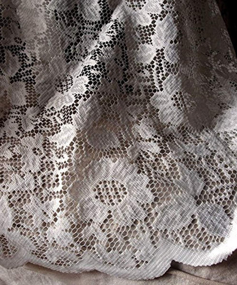 AK TRADING CO. 60" Round Floral Lace Crochet Tablecloth Overlay – Ivory Elegant Table Cover for Weddings & Home Décor...