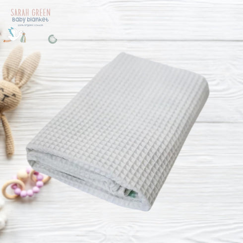 Organic Cotton Waffle Baby Blankets: Luxurious Nursery Essentials - Gender-Neutral, Soft, Lightweight Swaddles - Ideal for Toddlers (white)...