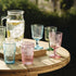 Bormioli Rocco Romantic Set Of 4 Tumbler Glasses, 11.5 Oz. Colored Crystal Glass, Cotton Candy Pink, Made In Italy....
