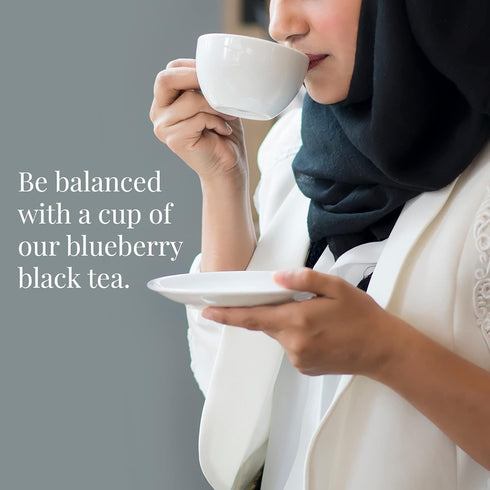 The Republic of Tea - Wild Blueberry Tea, 2.8 oz Tin | 50 Tea Bags, Gourmet Black Tea | Caffeinated...