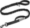 OutdoorMaster Bungee Dog Leash, Heavy Duty Dog Leash with Shock Absorption, 2 Padded Handles Training Leash, Improved Dog Safety and Comfort - Bla...