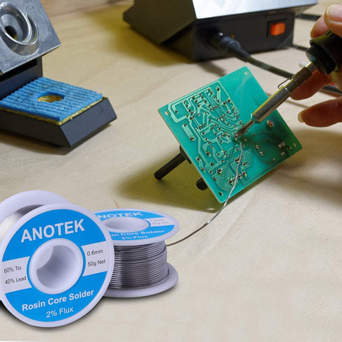 Solder Wire 60/40 Solder Wire Tin Lead Rosin Core, 0.6mm and 1.0mm Solder Wire with Rosin for Electrical Soldering and DIY(0.6mm and 1.0mm/ 50g)...