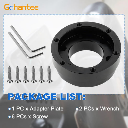 gohantee 70mm Steering Wheel Adapter Plate, Compatible with Logitech G29 G920 G923, Upgrade Racing Car Game Wheel Adapter, Aftermarket Steering Wh...