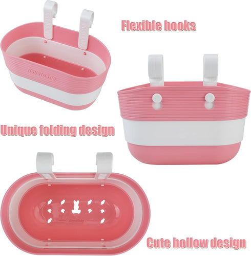 RoyalBaby Kids Bike Basket Girls Boys Cute Bicycle Basket Toddler Bike Basket Tricycle Basket Kids Front Bike Accessory Pink ?M? 9.8" x 7.9" x 6.1...