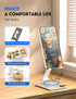 360° Rotating Cell Phone Stand, Multi-Angle Fully Adjustable Foldable Desktop Phone Holder Cradle Dock, Non-Slip Portable Foldable Desktop Phone S...