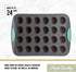 Trudeau Structure Silicone Muffin Pan, 24 Cup Mini, Grey/Mint...