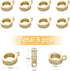 LiQunSweet 5Pcs Ring Brass Micro Pave Cubic Zirconia Hanger Links Bail Beads Dangle Hanger Beads for DIY Jewelry Making Supplies - 10x7.5mm(Golden...