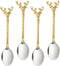 Santa Barbara Design Studio Holiday Charcuterie Accessories Mini Serving Spoons, Set of 4, Gold/Silver...