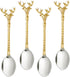 Santa Barbara Design Studio Holiday Charcuterie Accessories Mini Serving Spoons, Set of 4, Gold/Silver...