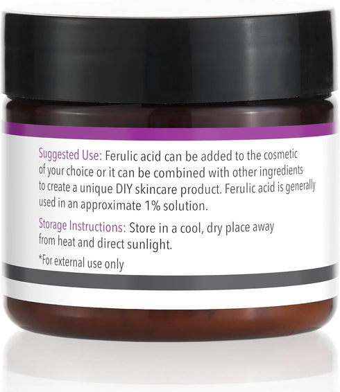Pure Ferulic Acid Powder | Stabilizes Vitamin C | for use in DIY Creams and serums...