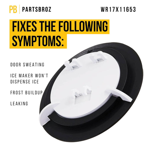 DIY Tips Included - WR17X11653 Ice Dispenser Door Assembly by PartsBroz - Compatible Hotpoint, Kenmore, GE Fridge Ice Door Flapper - Replaces AP3672582 EA964304 PS964304 - Lifetime Repair