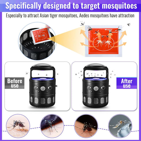 3 Pcs Mosquito Attractants for All Bug Zapper Bait Refill, Safe Mosquito Lures Fly Bait, Clip on Mosquito Trap Attractant Bait Hang Bug Zapper Ref...