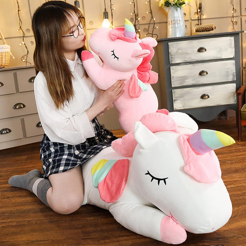 Unicorn Stuffed Animals, Soft Unicorn Plush Hugging Pillow Toy Gifts for Kids (White, 12 in)...