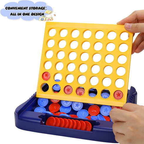 4 in a Row, Board Games, Four in a Row Game, Travel Size Line Up 4, Classic Family Toy for Kids and Family for Fun (9 Inch)...