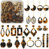 Pandahall DIY Resin Acrylic Earrings Making Kit Round Moon Drop Leaf Mottled Acetate Acrylic Statement Earrings Making Set for Bohemian Earrings J...