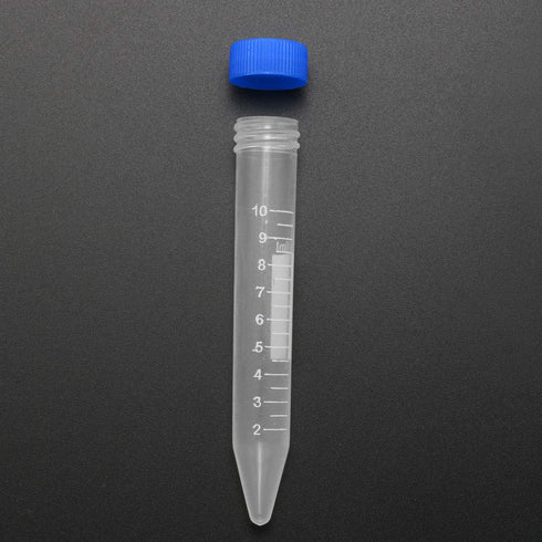 uxcell 10 Pcs 10ml Plastic Centrifuge Tubes with Screw-on Cap, Polypropylene Graduated Micro Centrifuge Tube, Conical Bottom, Blue, Storage Contai...