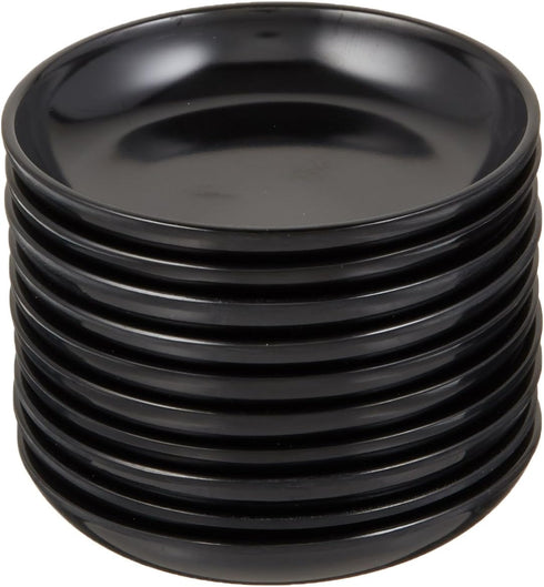 Happy Sales HS305AB10 Melamine Sauce Dishes (Set of 10), Black...