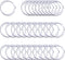 Flat Key Rings Key Chain Metal Split Ring 30pcs (Round 1 Inch Diameter), for Home Car Keys Organization, Nickel Plated Silver...