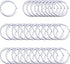 Flat Key Rings Key Chain Metal Split Ring 30pcs (Round 1 Inch Diameter), for Home Car Keys Organization, Nickel Plated Silver...