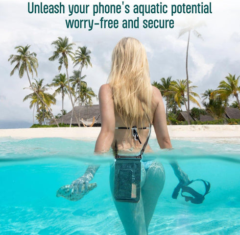 Vitchelo Double Space IP68 Waterproof Phone Pouch Floating - Waterproof Phone Case with Lanyard, iphone Waterproof Pouch 14/13/12Pro Max/Pro/8Plus...