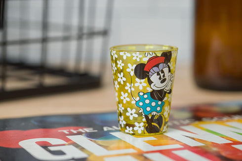 Silver Buffalo Disney Vintage Minnie Mouse 4 Pack Mini Glasses Set, 1.5 Ounce...