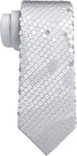 DiBanGu Mens Sequin Skinny Tie and Pocket Square Set,Shiny Solid Satin Slim Necktie for Party Wedding...
