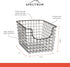 Spectrum Wire Basket for Organizing (Small, Industrial Gray) - Sturdy Scoop Pantry Basket Storage - Wire Storage Basket Organizer for Kitchen, She...