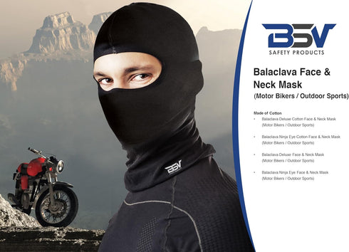 Balaclava Face Mask Cotton - All Season Gear for Skiing, Snowboarding, Motorcycling, Cycling & Outdoor Sports for Men & Women - Black...