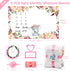 SPOKKI 6 PCS Baby Monthly Milestone Blanket Girl, 60''x40''Fleece Monthly Blanket Newborn with Headband for Photography Background Prop and Mom Nu...