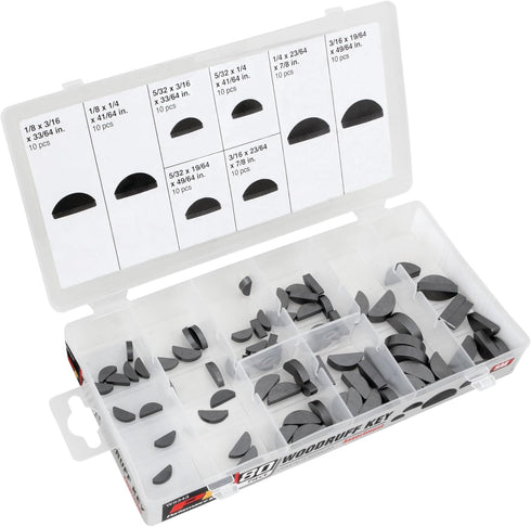 Performance Tool W5343 80Pc Woodruff Key Assortment SAE, Grey...
