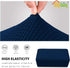 Easy-Going Stretch Ottoman Cover Folding Storage Stool Furniture Protector Soft Rectangle slipcover with Elastic Bottom(Ottoman Large,Navy)...