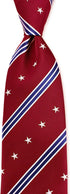 KOOELLE Mens American Flag Necktie Stars & Striped Jacquard Tie for Patriotism...